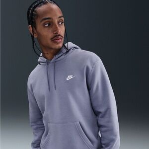 Nike Men's Club Fleece Hoodie in Ashen Slate - Size M